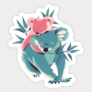 Baby and mum Koalas Sticker